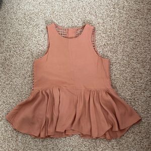 Finders Keepers camel cutout-back top